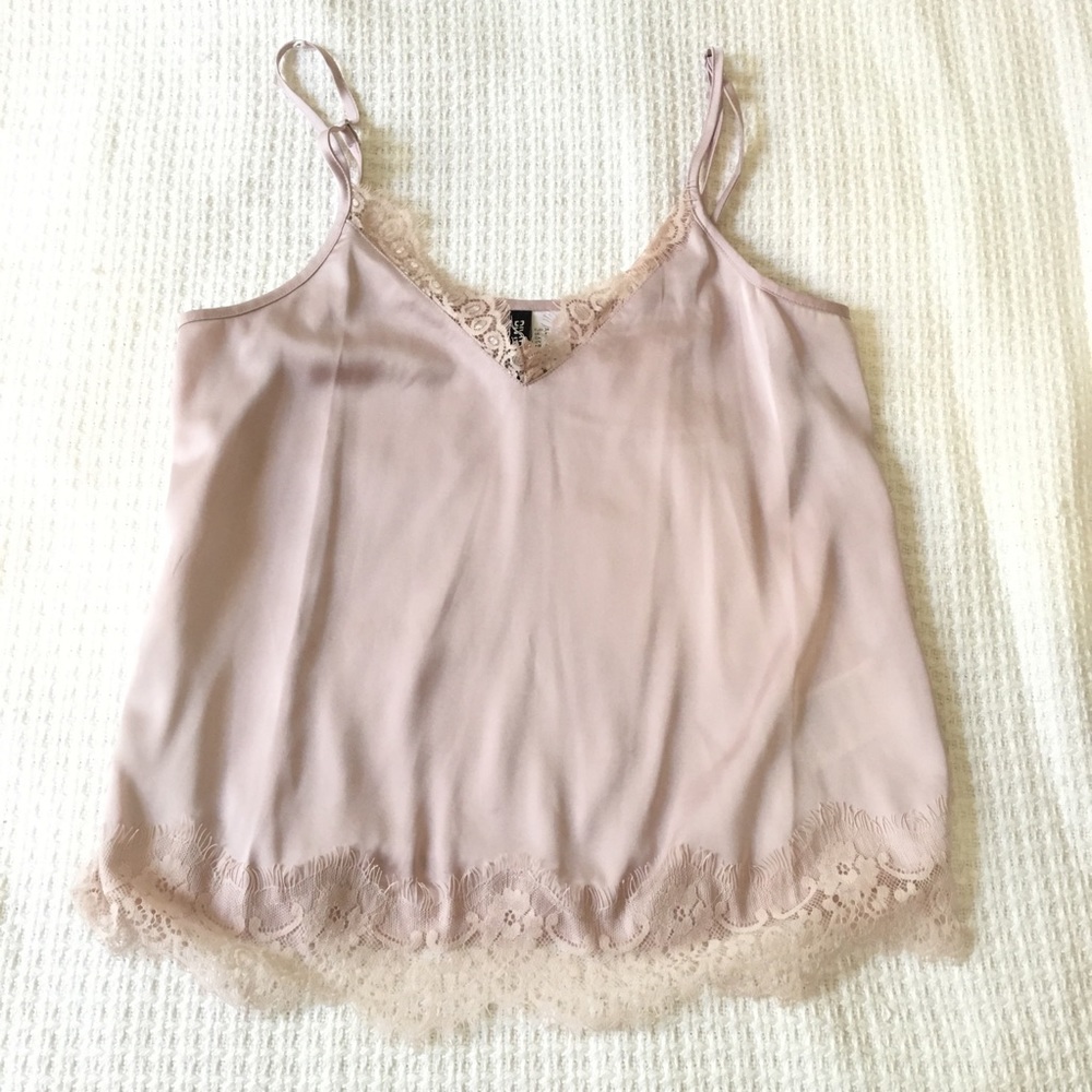 H&M silky pink tank top